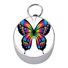 Abstract Animal Art Butterfly Mini Silver Compasses by Simbadda