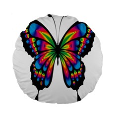 Abstract Animal Art Butterfly Standard 15  Premium Flano Round Cushions by Simbadda