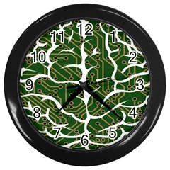 Circuit Anatomy Wall Clocks (black) by Simbadda