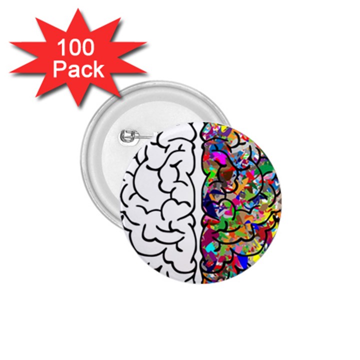 Brain Mind Anatomy 1.75  Buttons (100 pack) 