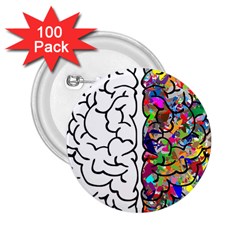 Brain Mind Anatomy 2.25  Buttons (100 pack) 