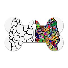 Brain Mind Anatomy Dog Tag Bone (Two Sides)