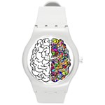 Brain Mind Anatomy Round Plastic Sport Watch (M) Front