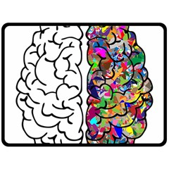 Brain Mind Anatomy Double Sided Fleece Blanket (large)  by Simbadda