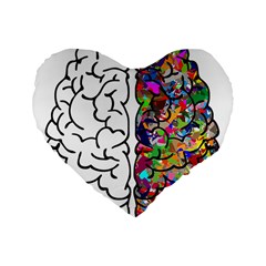 Brain Mind Anatomy Standard 16  Premium Flano Heart Shape Cushions