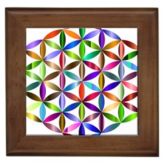 Flower Of Life Sacred Geometry Framed Tiles by Simbadda