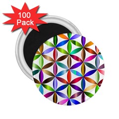 Flower Of Life Sacred Geometry 2 25  Magnets (100 Pack)  by Simbadda