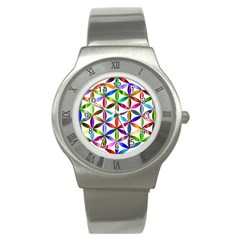 Flower Of Life Sacred Geometry Stainless Steel Watch by Simbadda