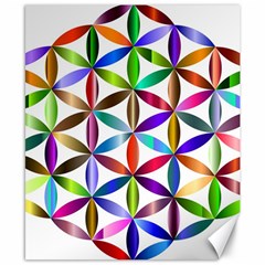 Flower Of Life Sacred Geometry Canvas 8  X 10  by Simbadda