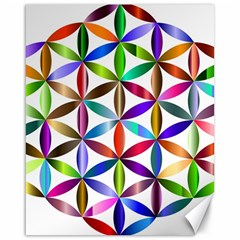 Flower Of Life Sacred Geometry Canvas 16  X 20   by Simbadda