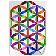 Flower Of Life Sacred Geometry Canvas 20  X 30   by Simbadda