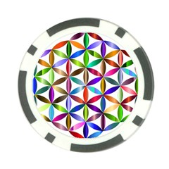 Flower Of Life Sacred Geometry Poker Chip Card Guard by Simbadda