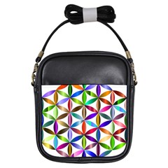 Flower Of Life Sacred Geometry Girls Sling Bags