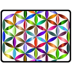 Flower Of Life Sacred Geometry Fleece Blanket (Large) 