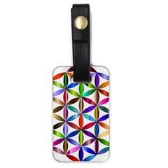 Flower Of Life Sacred Geometry Luggage Tags (one Side)  by Simbadda