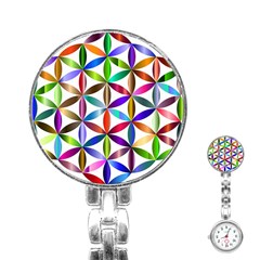 Flower Of Life Sacred Geometry Stainless Steel Nurses Watch by Simbadda