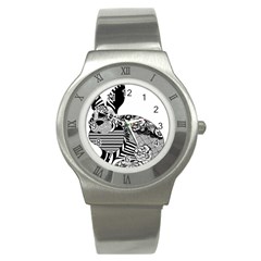 Floral Flourish Decorative Stainless Steel Watch by Simbadda