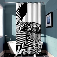 Floral Flourish Decorative Shower Curtain 36  X 72  (stall)  by Simbadda