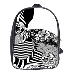 Floral Flourish Decorative School Bag (xl) by Simbadda