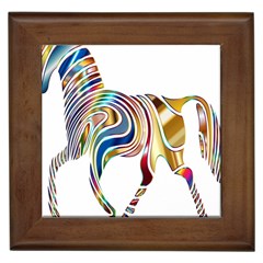 Horse Equine Psychedelic Abstract Framed Tiles by Simbadda