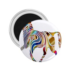 Horse Equine Psychedelic Abstract 2 25  Magnets by Simbadda