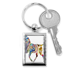 Horse Equine Psychedelic Abstract Key Chains (rectangle)  by Simbadda