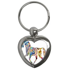 Horse Equine Psychedelic Abstract Key Chains (heart) 