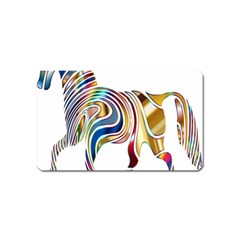 Horse Equine Psychedelic Abstract Magnet (name Card) by Simbadda