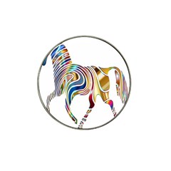 Horse Equine Psychedelic Abstract Hat Clip Ball Marker by Simbadda