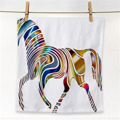 Horse Equine Psychedelic Abstract Face Towel by Simbadda