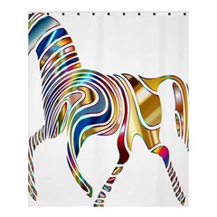 Horse Equine Psychedelic Abstract Shower Curtain 60  X 72  (medium)  by Simbadda