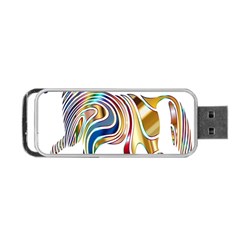 Horse Equine Psychedelic Abstract Portable Usb Flash (one Side) by Simbadda