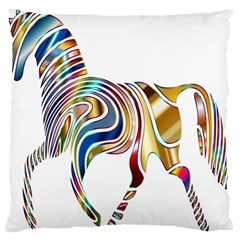 Horse Equine Psychedelic Abstract Standard Flano Cushion Case (two Sides) by Simbadda