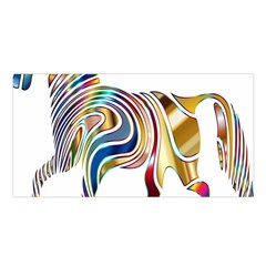 Horse Equine Psychedelic Abstract Satin Shawl by Simbadda