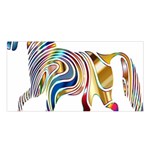 Horse Equine Psychedelic Abstract Satin Shawl Front