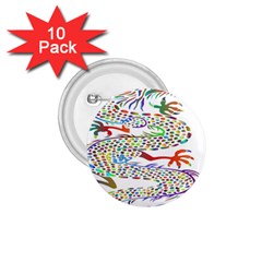 Dragon Asian Mythical Colorful 1 75  Buttons (10 Pack) by Simbadda