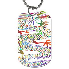 Dragon Asian Mythical Colorful Dog Tag (one Side) by Simbadda