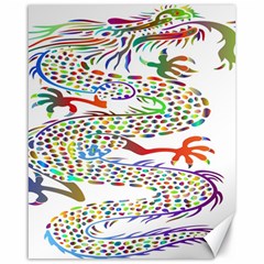 Dragon Asian Mythical Colorful Canvas 16  X 20   by Simbadda