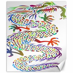 Dragon Asian Mythical Colorful Canvas 20  X 24   by Simbadda