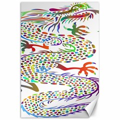 Dragon Asian Mythical Colorful Canvas 20  X 30   by Simbadda