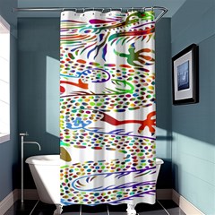 Dragon Asian Mythical Colorful Shower Curtain 36  X 72  (stall)  by Simbadda