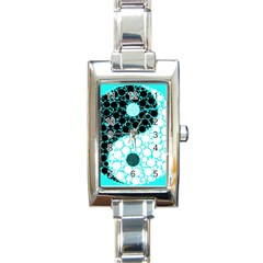 Yin Yang Eastern Asian Philosophy Rectangle Italian Charm Watch by Simbadda