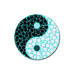 Yin Yang Eastern Asian Philosophy Rubber Coaster (round)  by Simbadda