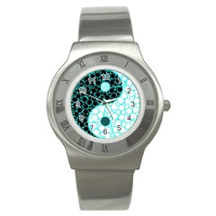 Yin Yang Eastern Asian Philosophy Stainless Steel Watch by Simbadda