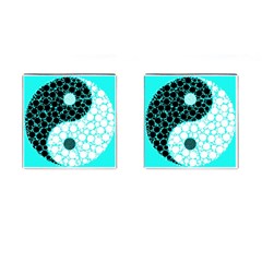 Yin Yang Eastern Asian Philosophy Cufflinks (square) by Simbadda