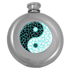 Yin Yang Eastern Asian Philosophy Round Hip Flask (5 Oz) by Simbadda