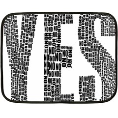 Yes No Typography Type Text Words Fleece Blanket (mini) by Simbadda