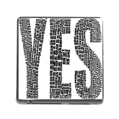 Yes No Typography Type Text Words Memory Card Reader (square) by Simbadda