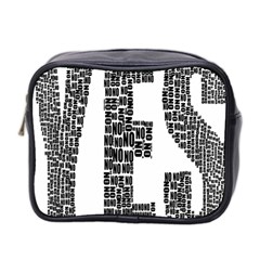 Yes No Typography Type Text Words Mini Toiletries Bag 2-side by Simbadda