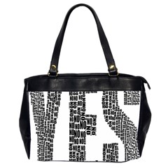 Yes No Typography Type Text Words Office Handbags (2 Sides)  by Simbadda